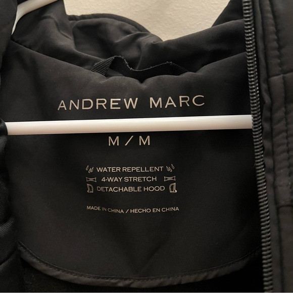 Andrew Marc Water Repellent Jacket Medium Black - Picture 7 of 9
